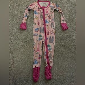 Little Sleepies PARIS Pink Baby Footie Pajamas